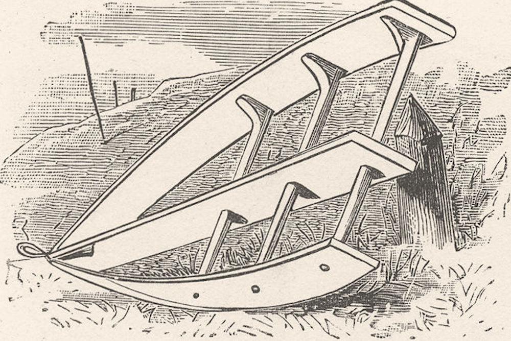 NORWAY. A snow plough 1890 old antique vintage print picture